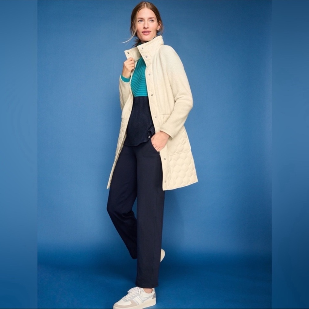 Talbots Cozy Sherpa Quilted Jacket - Picture 2 of 12